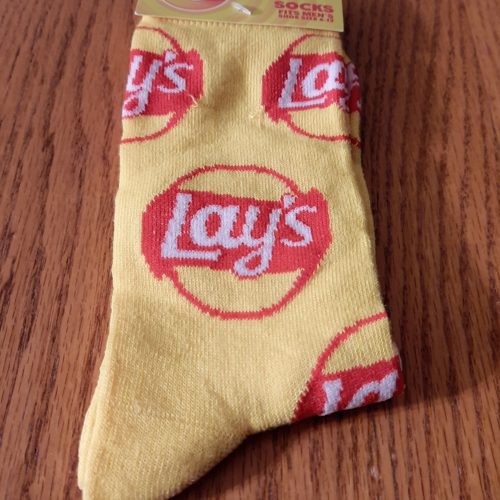 Odd Sox Lay’s Yellow Men’s Socks | Single Pair NWT Licensed Crew Socks